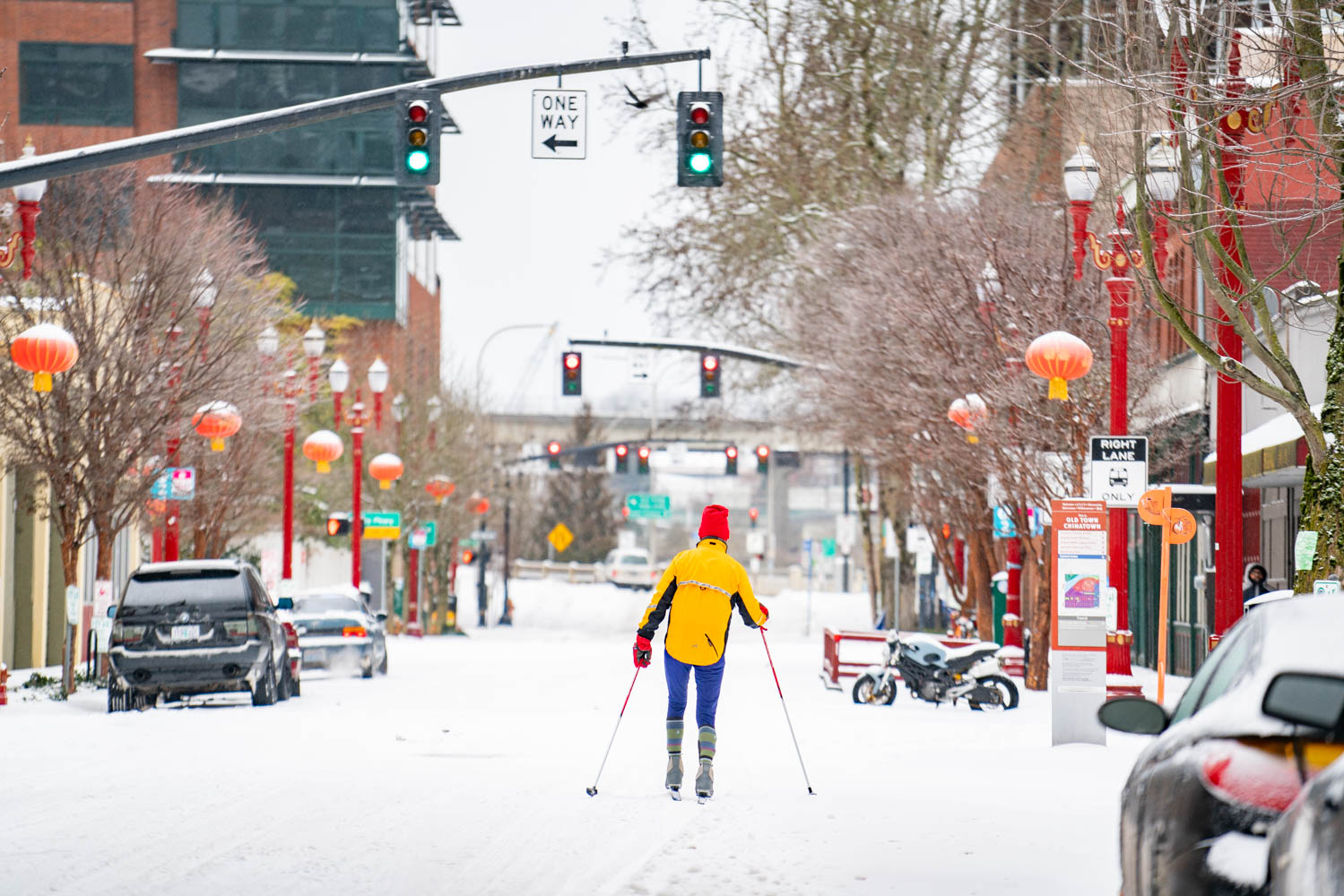 snow in Portland