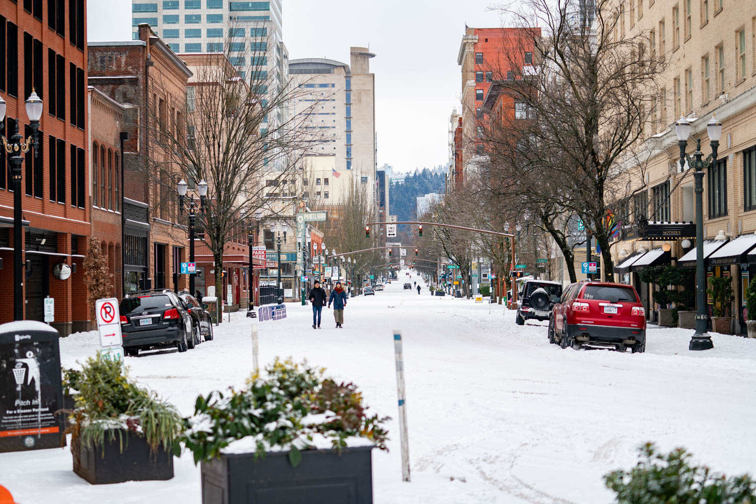 snow in Portland