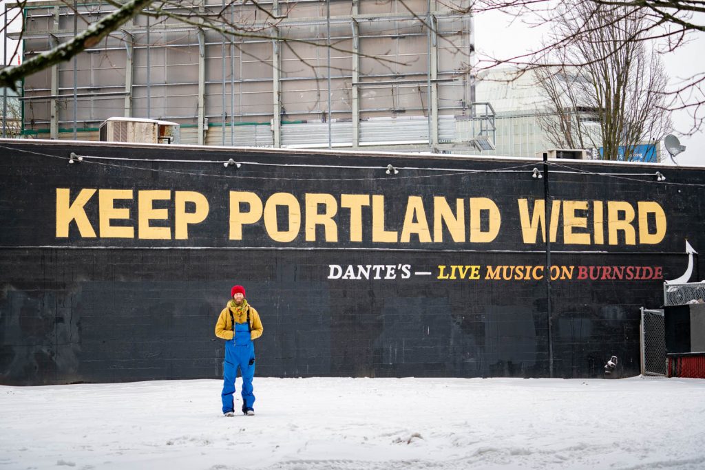 snow in Portland