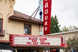 The Bagdad Theater marquee on Hawthorne