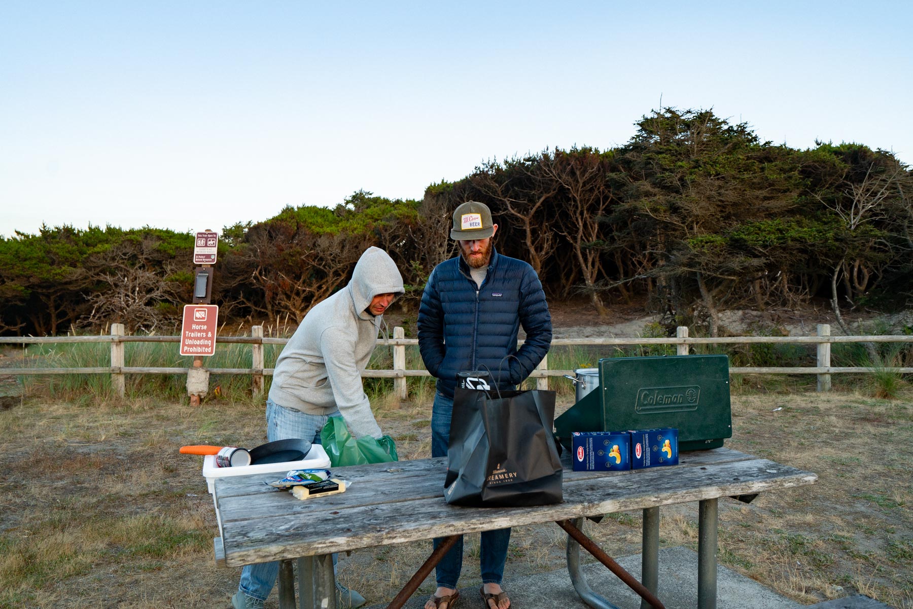 camping at the Oregon coast with friends