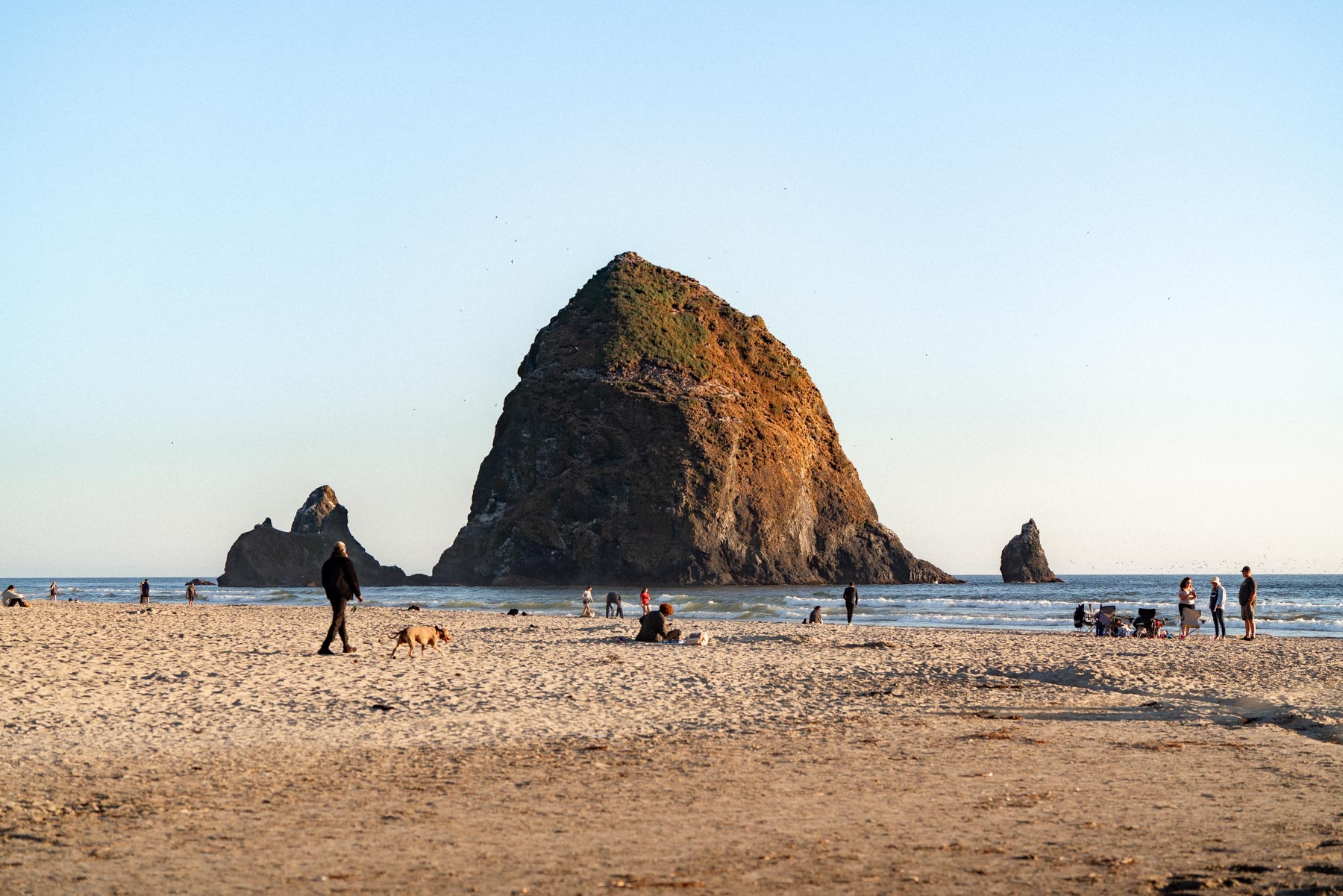 Cannon Beach Oregon with Haystack Rock in the background