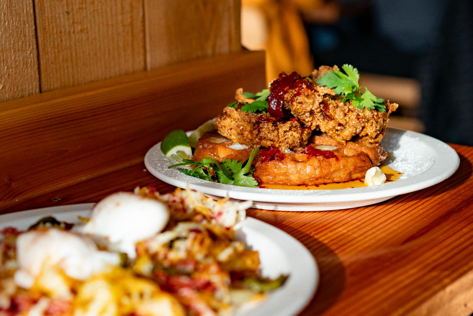 Flattop & Salamander chicken and waffles 