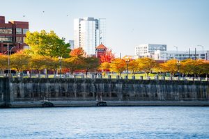 Eastbank Esplanade in the fall