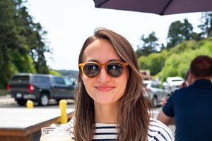 A drink on a patio in Newport