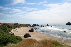 Bandon Beach and its sea stacks